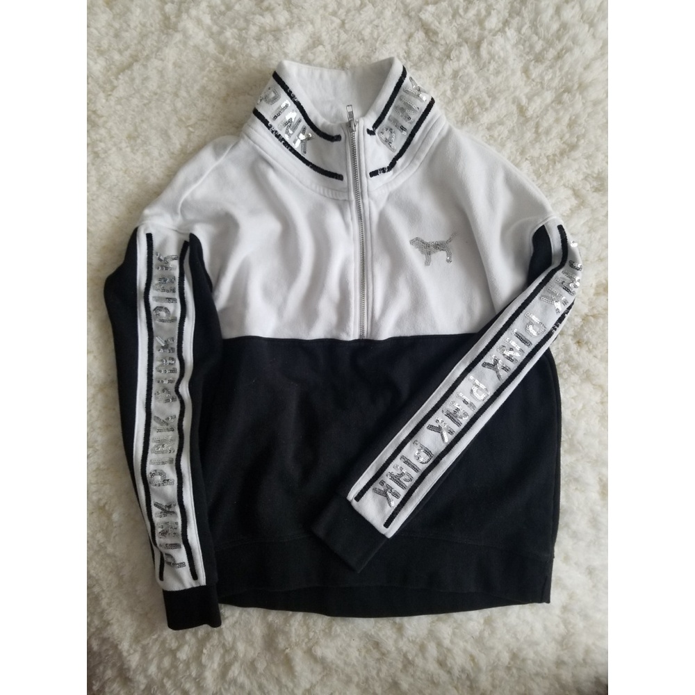 PINK half zip sweater